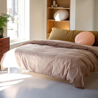 Suite702 Housse de couette percale chameau 240x220 cm