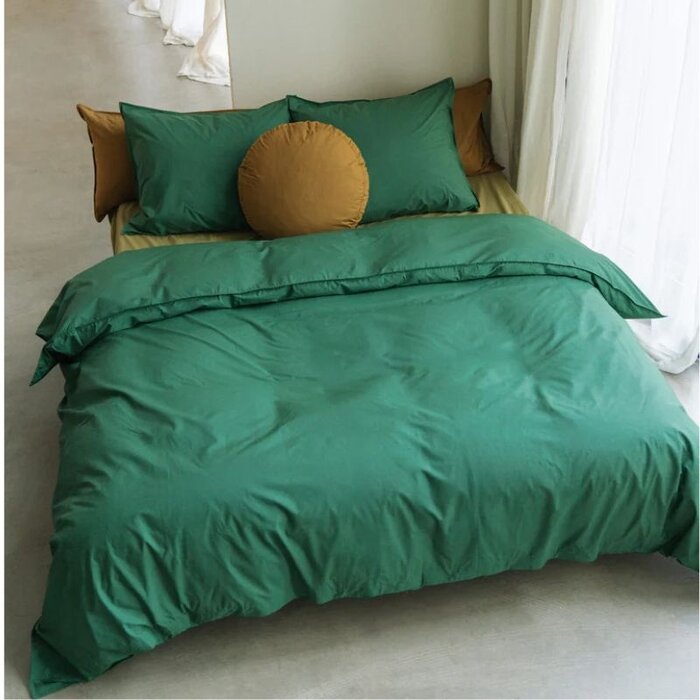 Suite702 Housse de couette percale vert forêt 240x220 cm