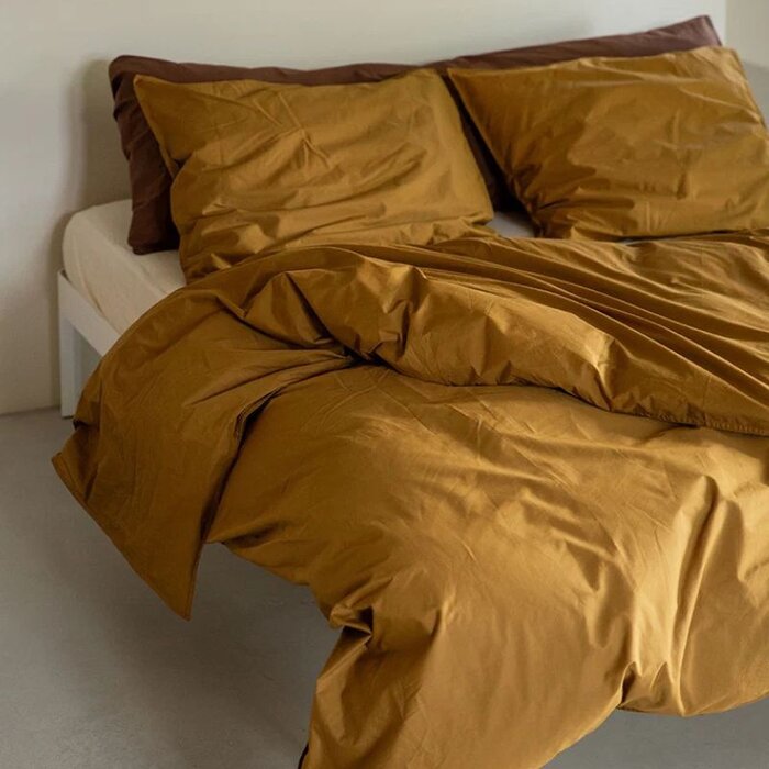 Suite702 Khaki percale dekbedovertrek 240x220 cm