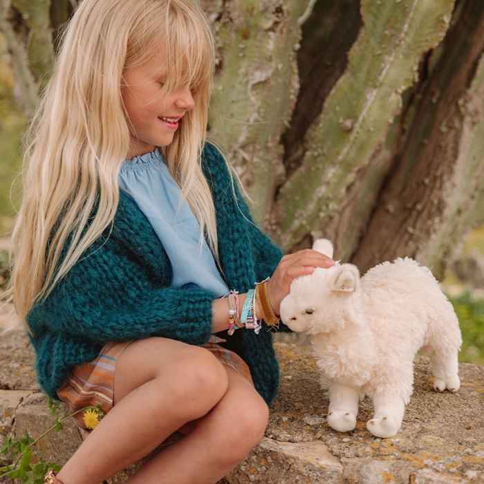 Bon Ton  Toys Knuffel Alpaca Wit - Bon Ton Toys