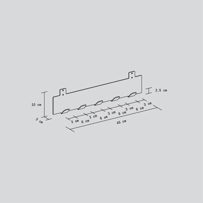 Tiptoe Wandhaken voor PLI wandplank - Tiptoe