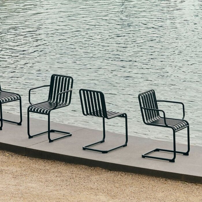 HAY Chaise Palissade à piètement traîneau avec accoudoirs -  HAY