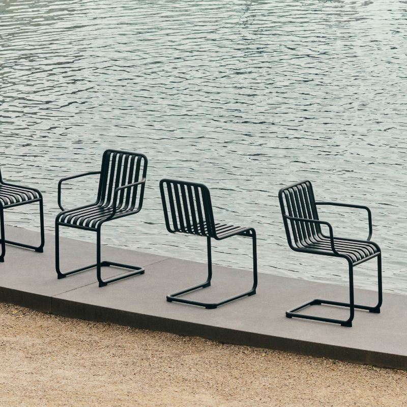 HAY Chaise Palissade à piètement traîneau avec accoudoirs -  HAY