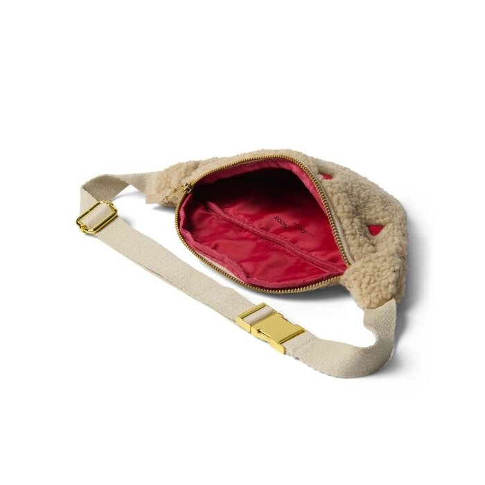 Studio Noos Kids Fanny Pack - Écru cœurs rouges - Studio Noos