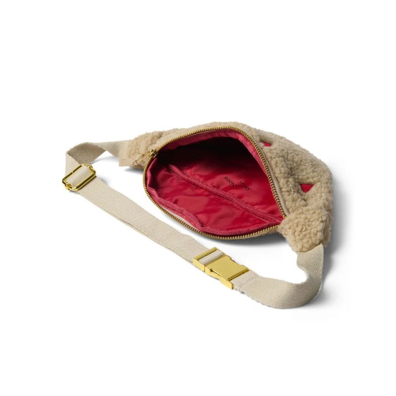 Studio Noos Kids Fanny Pack - Écru cœurs rouges - Studio Noos