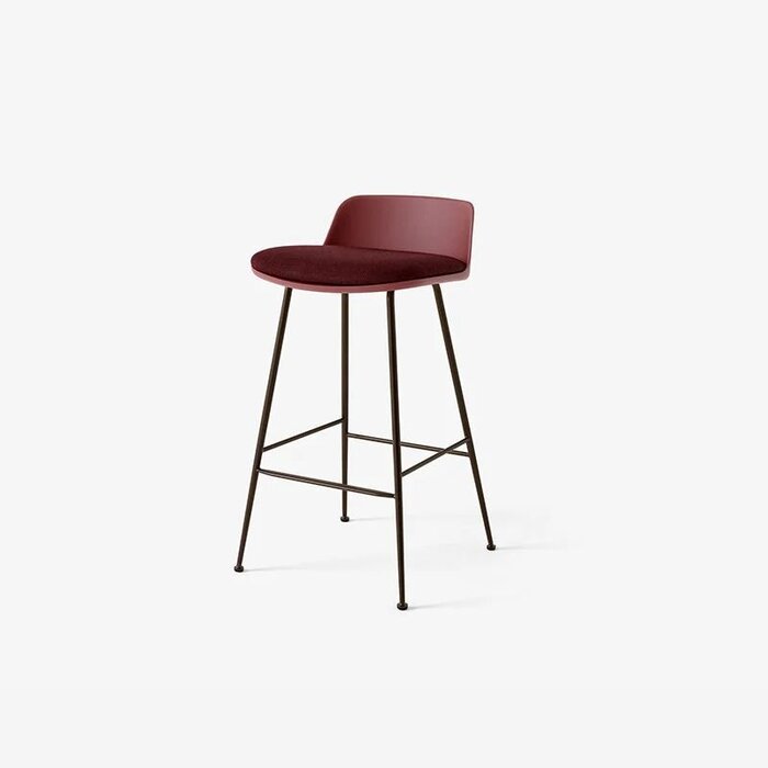 Extremis Tabouret de bar Rely HW82 - H66,5 Low Back rembourré - &Tradition