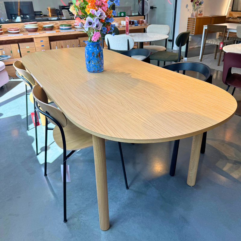 HAY Annex table (showroom) - 220 x 95 - Oblong Oak veneer - Oak frame