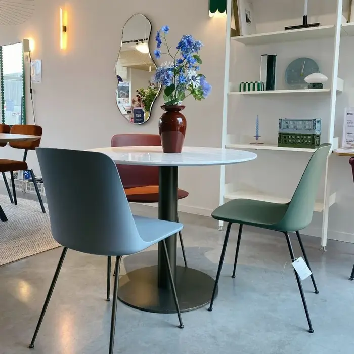 &Tradition In Between Tafel SK11 (showroommodel) - Ø90 - Bianco Carrara - Brons
