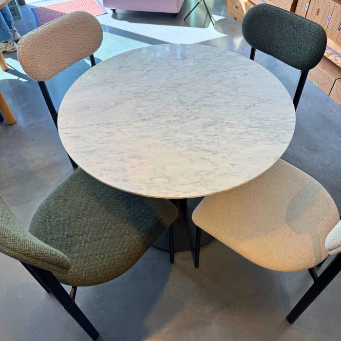 &Tradition In Between Tafel SK11 (showroommodel) - Ø90 - Bianco Carrara - Brons
