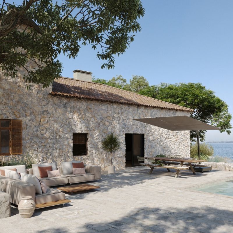 Extremis Sensu parasol - single square tilted - 387 x 300cm - Extremis