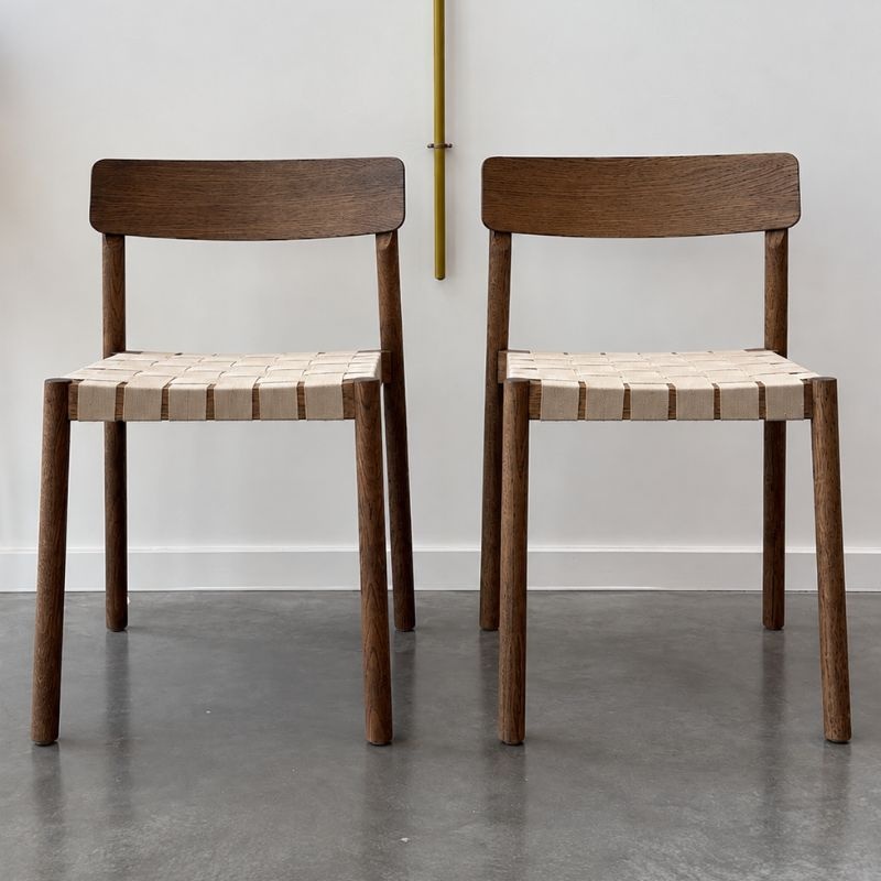 &Tradition Betty TK1 chair - modèle d'exposition - Smoked Lacquered Oak - Natural webbing - &Tradition