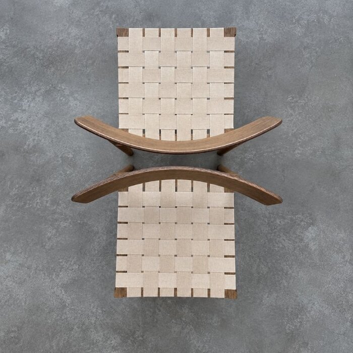 &Tradition Betty TK1 chair - modèle d'exposition - Smoked Lacquered Oak - Natural webbing - &Tradition
