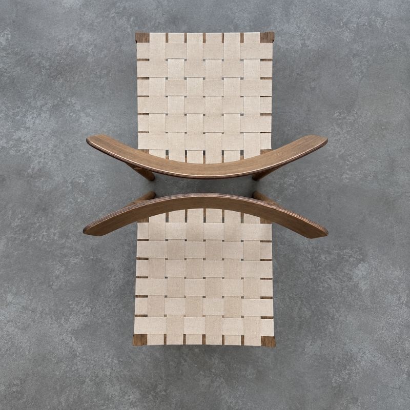 &Tradition Betty TK1 chair - modèle d'exposition - Smoked Lacquered Oak - Natural webbing - &Tradition