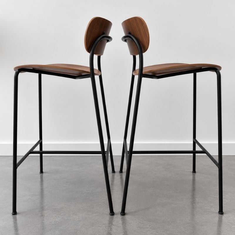 &Tradition Tabouret de bar Pavilion AV7 - Walnut - modèle d'exposition - &Tradition