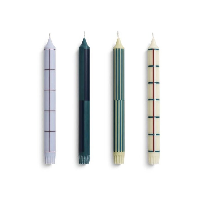 HAY Bougies avec motif (ensemble de 4) – HAY