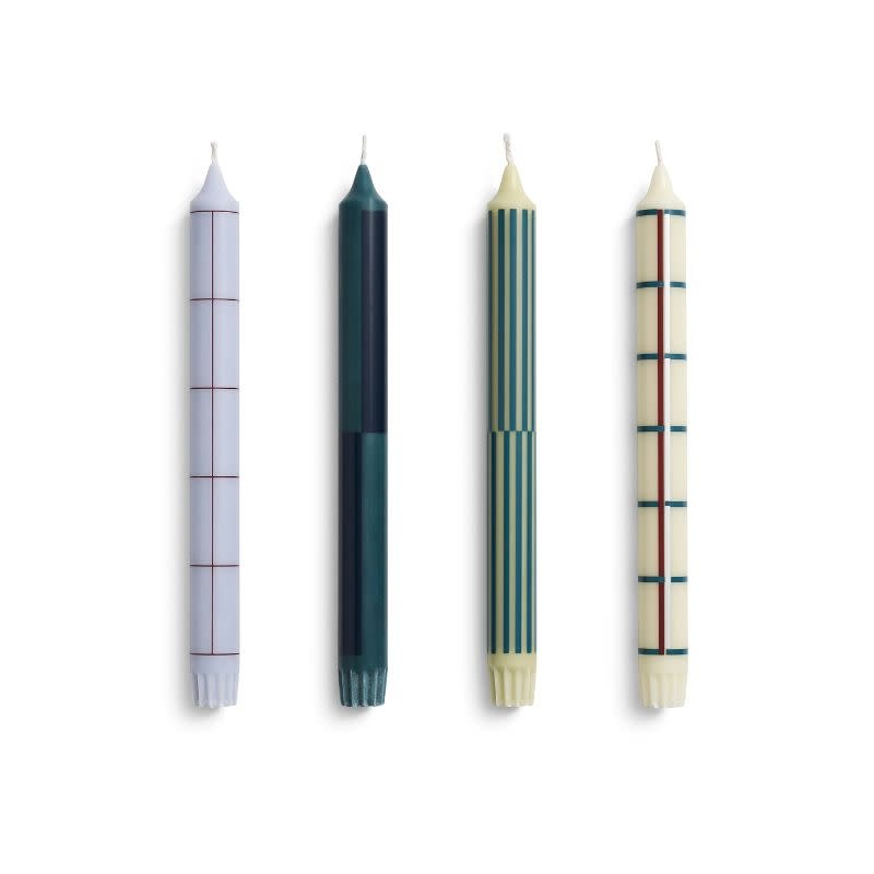 HAY Bougies avec motif (ensemble de 4) – HAY