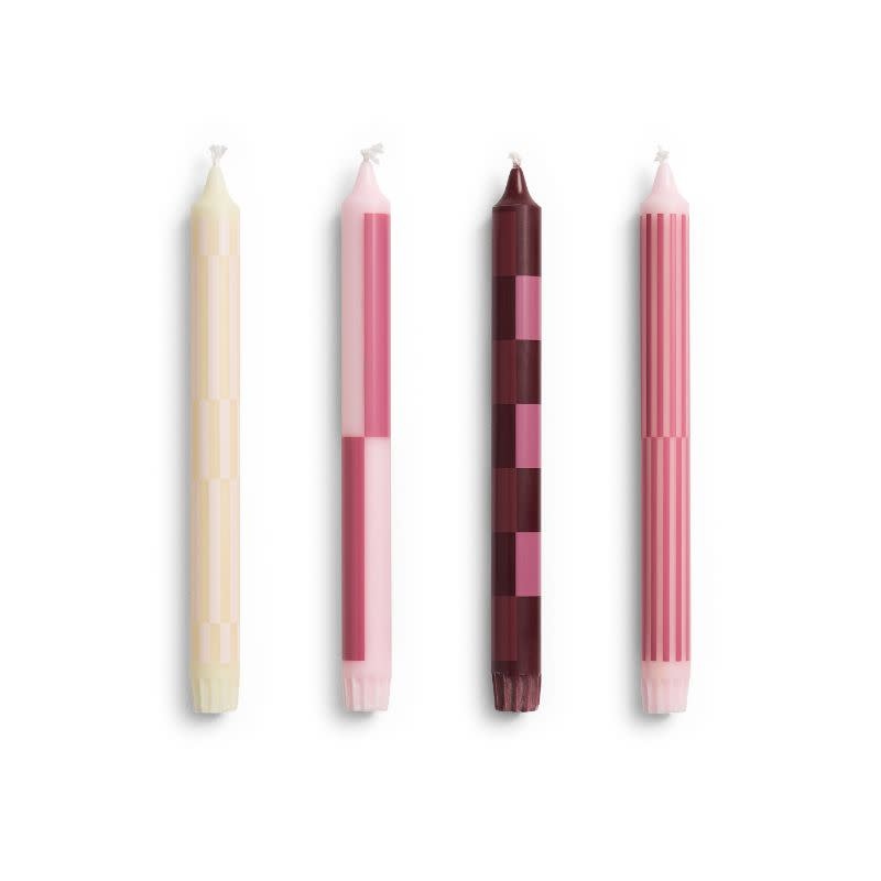 HAY Bougies avec motif (ensemble de 4) – HAY