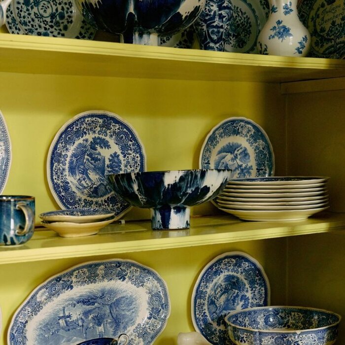 HKliving Ceramic bowl - Indigo - HKliving