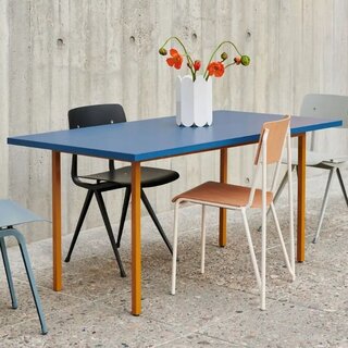 HAY Two-colour table - Blue tabletop