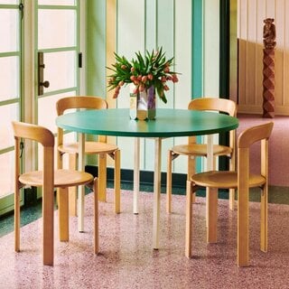 HAY Two-colour table - Round - Green tabletop