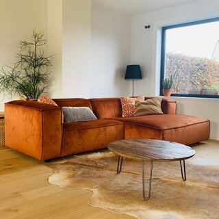 Fest Amsterdam Dunbar sofa - divan arm + 1.5 seater - Juke copper