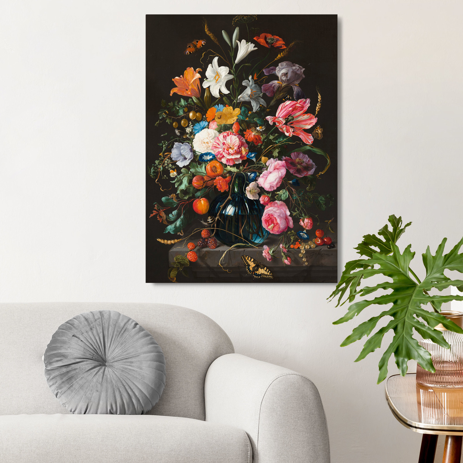 Vase - Wall Canvas 50x70 - OrangeWallz