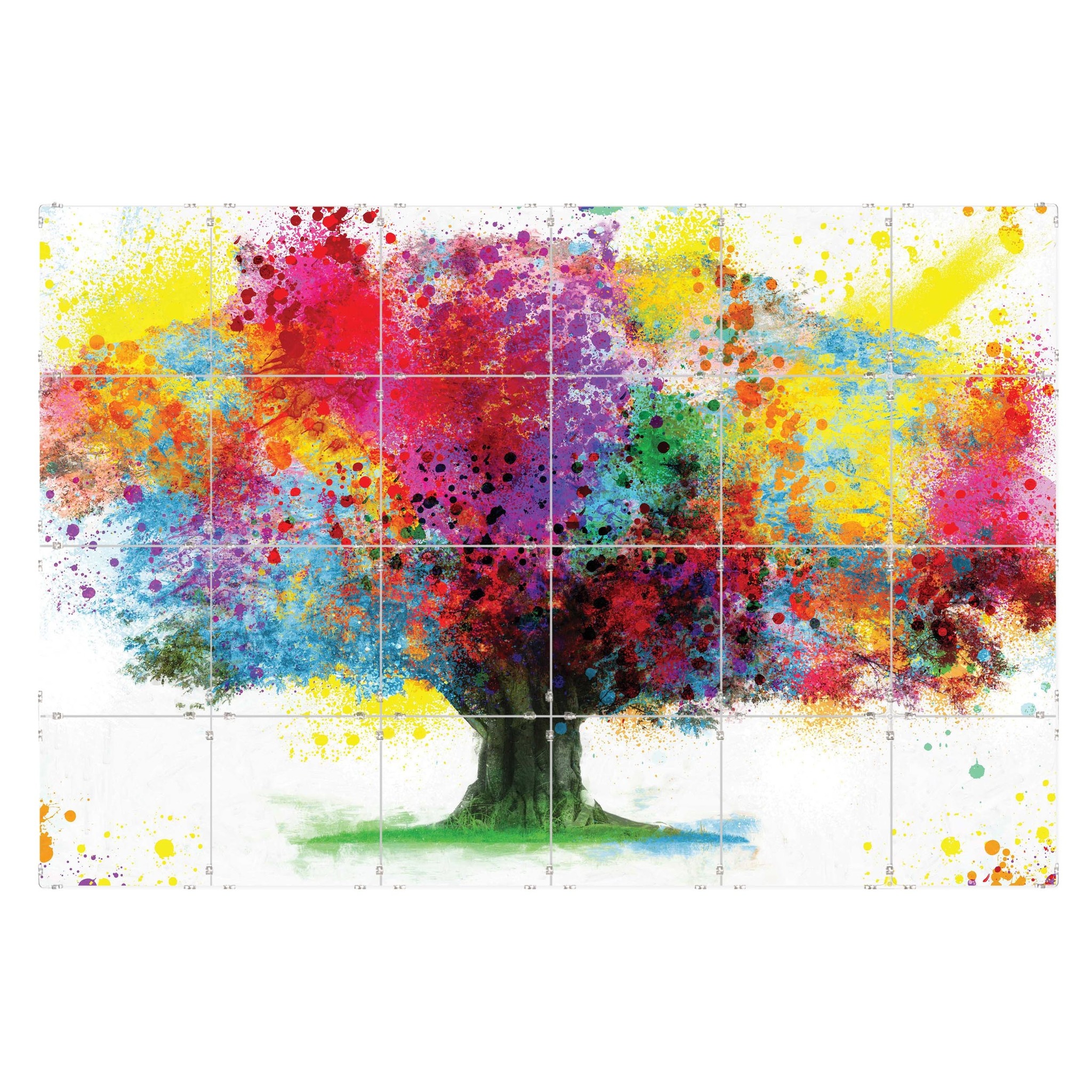 Рисунок на свободную тему разноцветное дерево