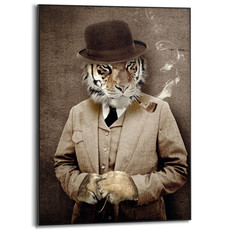Tiger Hat - Framed in Black 50x70 