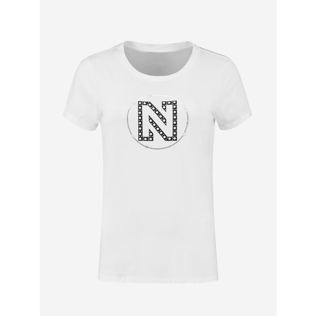 ROUND PEARLS T SHIRT STAR WHITE Di lano Fashion