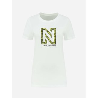 NIKKIE Snakey logo t-shirt white