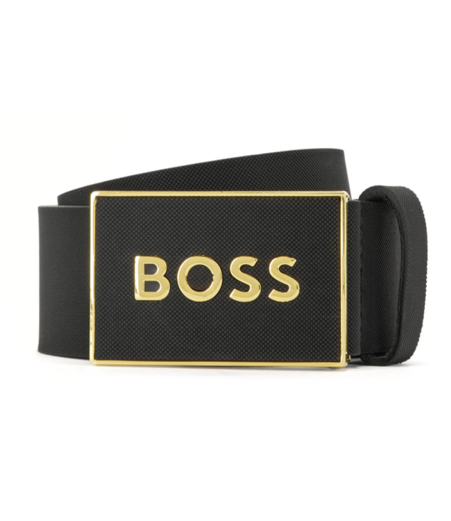 hugo boss belt black and gold