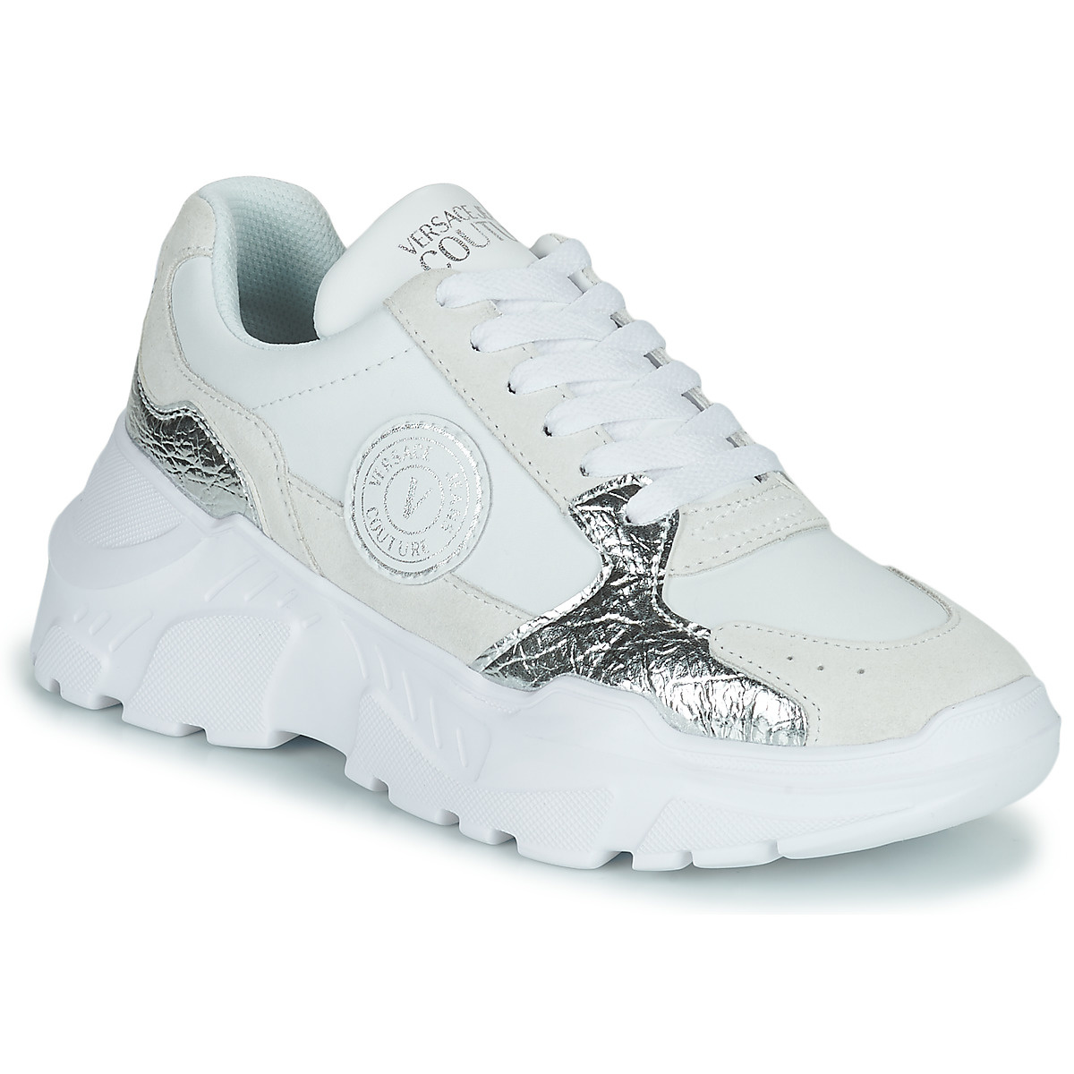 VERSACE JEANS COUTURE sneakers leer en suede wit - Di lano Fashion
