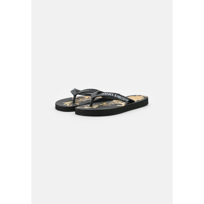 VERSACE JEANS COUTURE Teensandalen zwart/goud