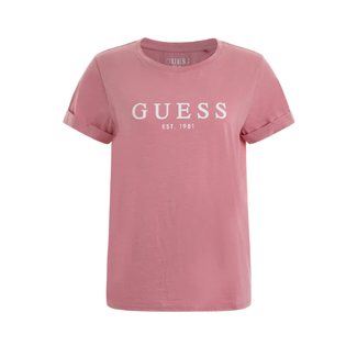 GUESS T-shirt  1981 cuff logo roze