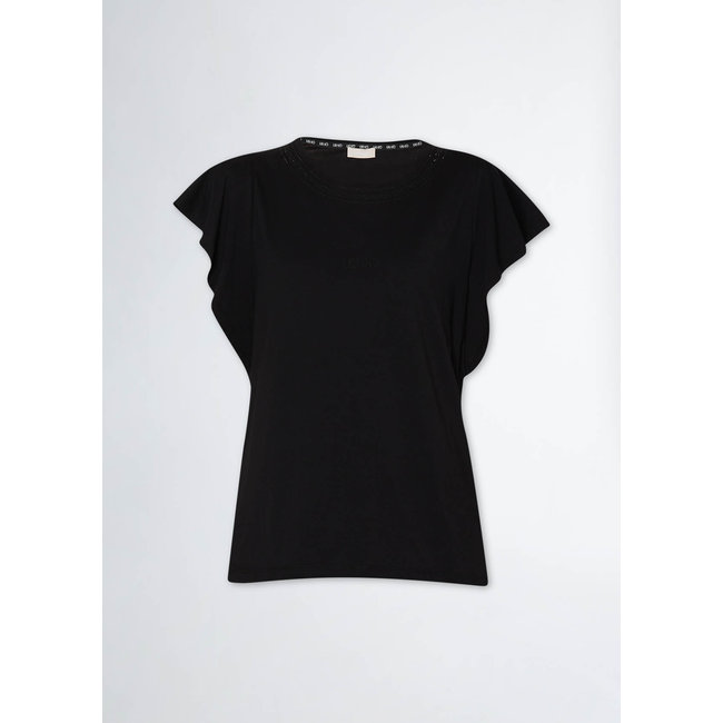 LIU JO Studs t-shirt zwart