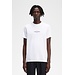 FRED PERRY Geborduurd T-shirt wit