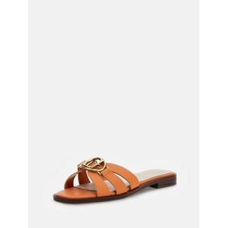 GUESS Dames leren slippers oranje