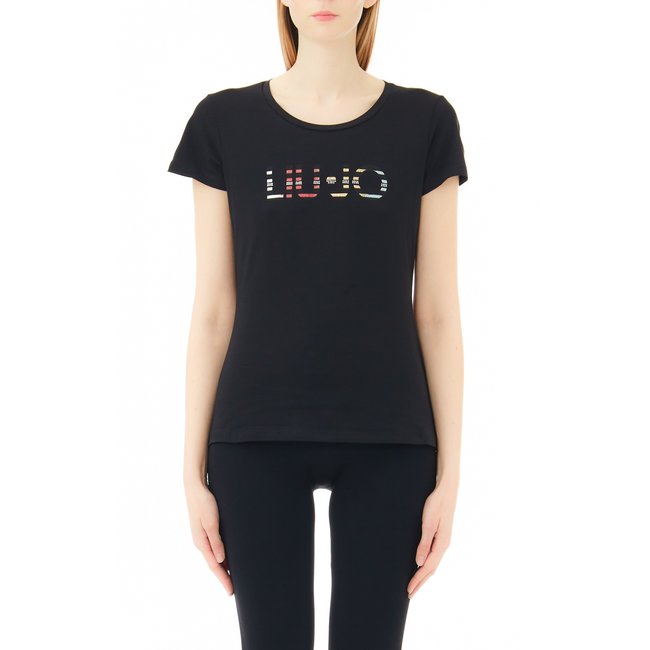 LIU JO Glitter t-shirt zwart