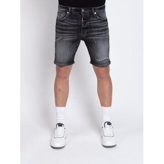 MY BRAND Skinny Black Short Jeans Black Red