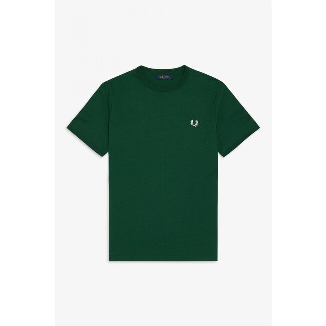 FRED PERRY Ringer T-Shirt groen