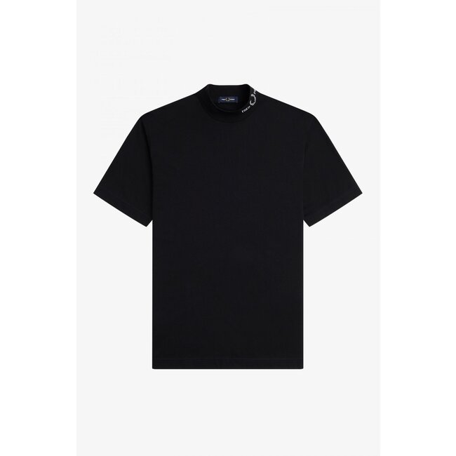 FRED PERRY T-shirt met merkkraag zwart