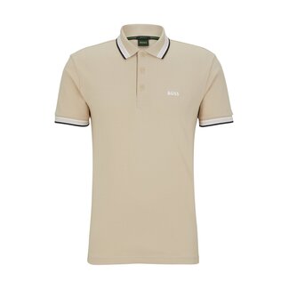 HUGO BOSS Paddy polo van biologische katoen met logo beige