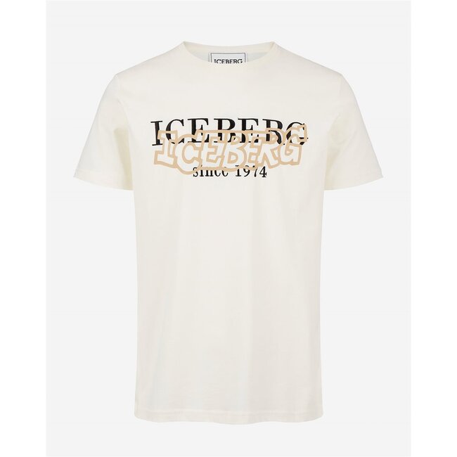 ICEBERG Logo t-shirt geroken wit