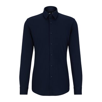 HUGO BOSS Slim -fit Overhemd Stretchkatoen Navy