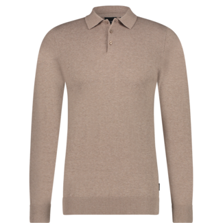 SAINT STEVE Polo lange mouw taupe