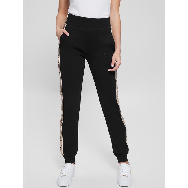 GUESS Joggingbroek met logo op de zijkant zwart