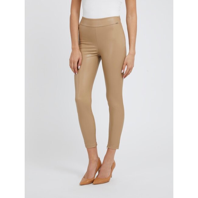 GUESS Leren legging beige