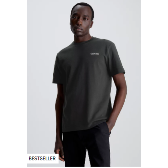 Calvin Klein Katoenen T-Shirt Met Micrologo zwart