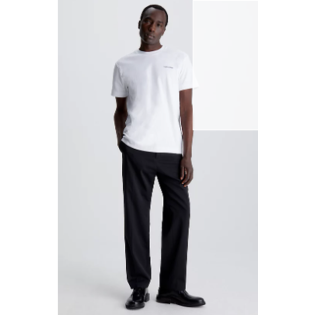 Calvin Klein Katoenen T-Shirt Met Micrologo wit