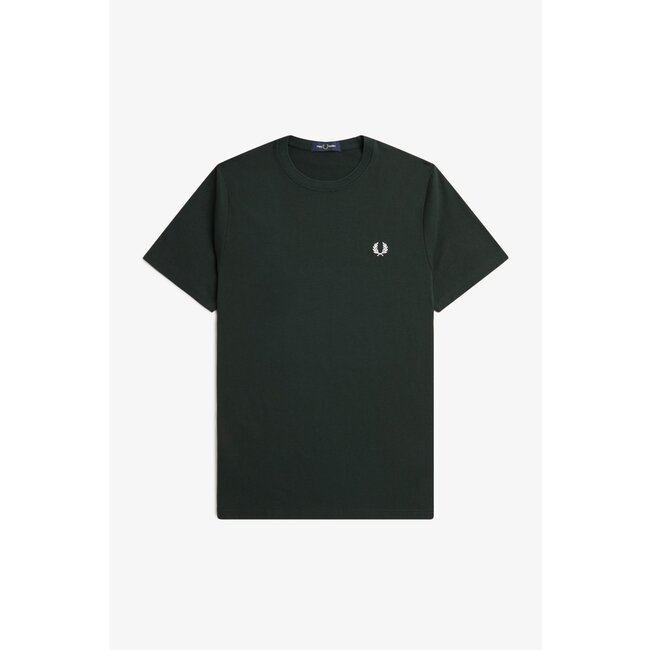 FRED PERRY Crew neck T-shirt Night green